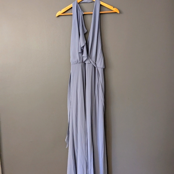 Pale lavender flowy maxi bridesmaid dress - Picture 2 of 3